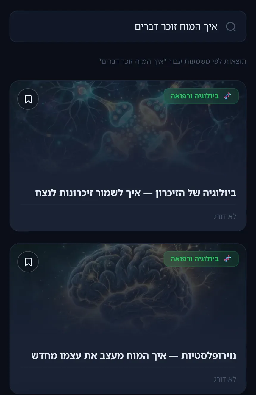 חיפוש לפי משמעות ותוצאותיו